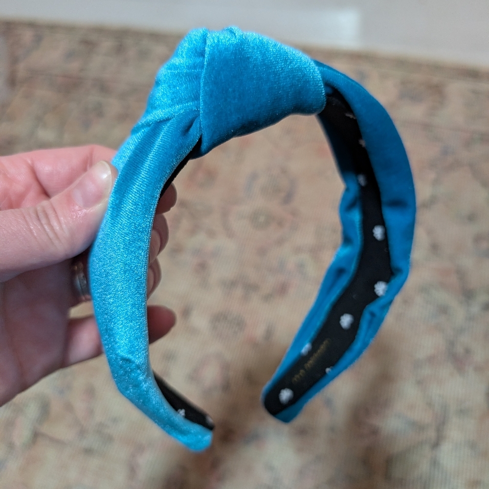 Lele Sadoughi Blue Velvet Headband